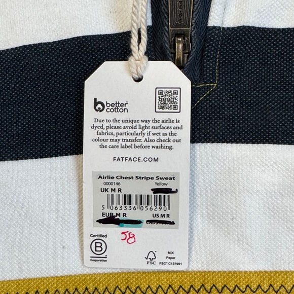 NWT Fat Face Airlie Quarter Zip Rugby Shirt Size Medium - Picture 3 of 9